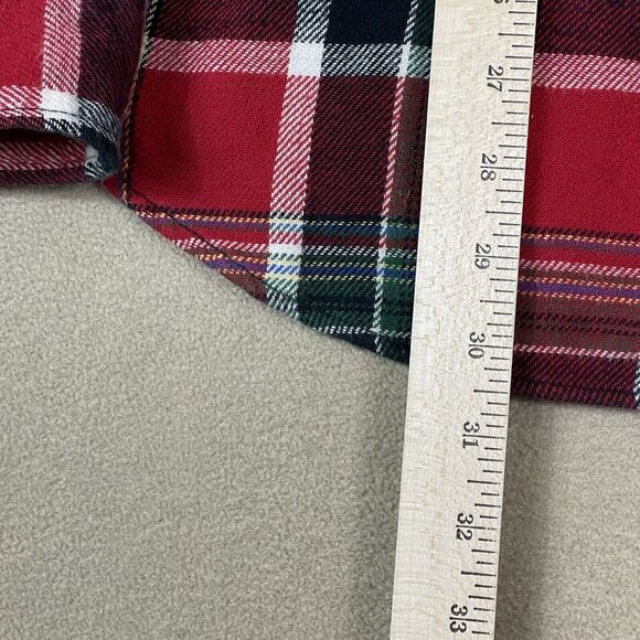 Polo Ralph Lauren Shirt Mens Large Red Plaid Flannel Regular Fit Pockets‎ - Picture 6 of 11